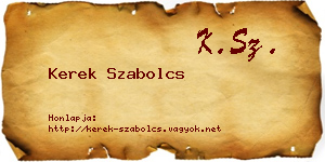 Kerek Szabolcs névjegykártya