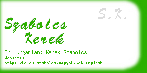 szabolcs kerek business card